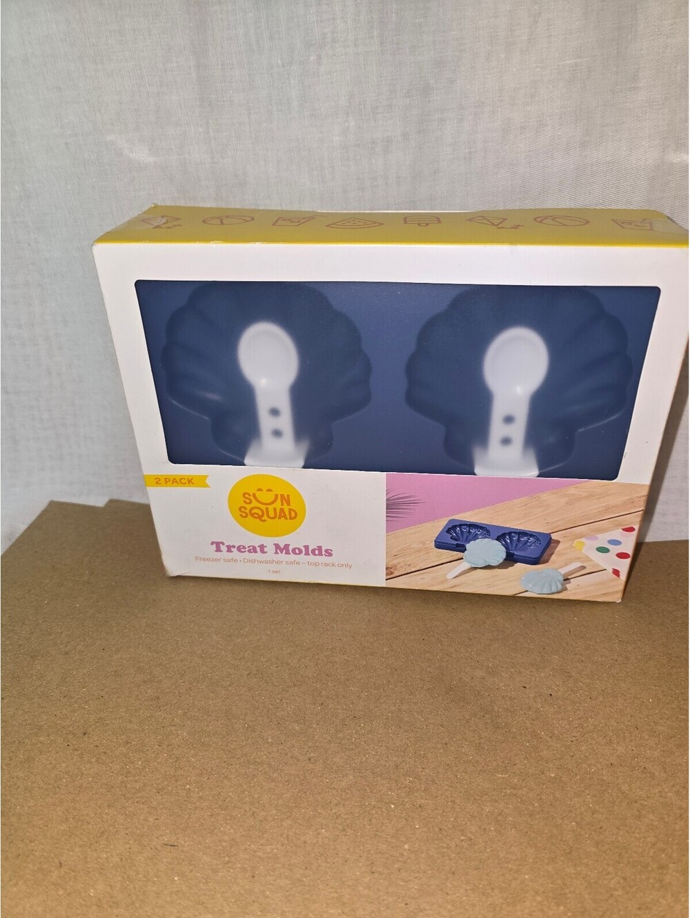 Sun Squad Seashell Treat Molds 2 Pack Blue Ice Pop Molds New
